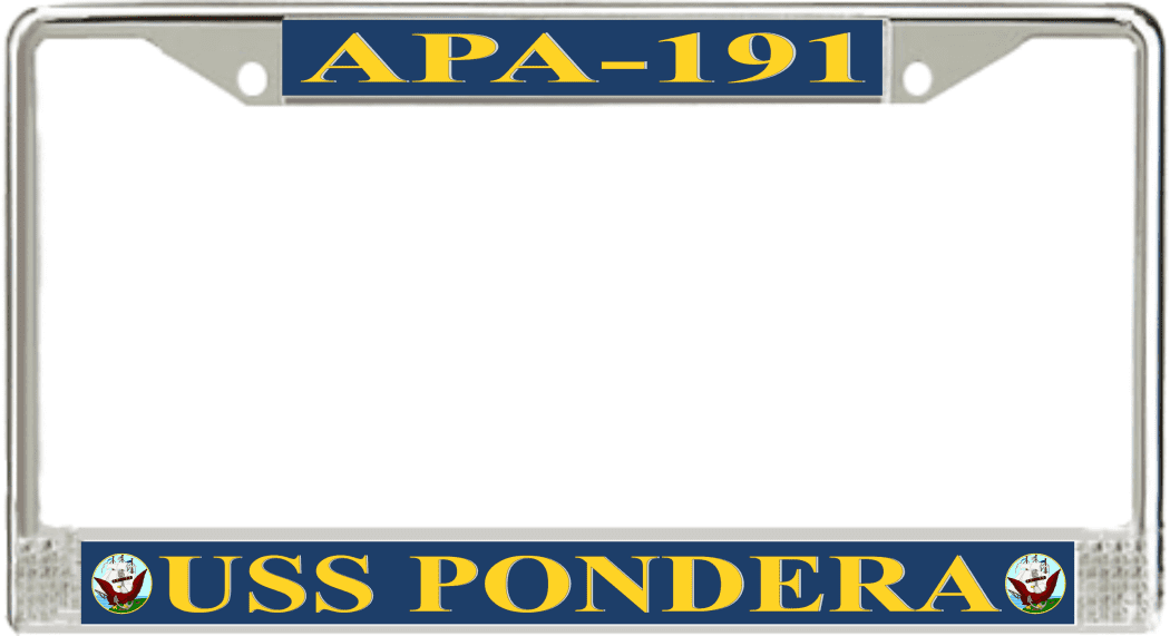USS Pondera APA-191 License Plate Frame