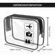 thumbnail image 2 of 3 Piece Transparent Toiletry Bag Set, Clear Airplane Pouch, Toiletry Bag for Carrying Liquids, Cosmetic Bag Transparent Travel for Men, Women, Kids, F, 2 of 4