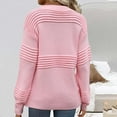 thumbnail image 3 of LbsKUS Clearance,Women's Fall Sweater Loose Fit Casual Crewneck Pullover Shirts Comfy Knit Hollown Sweaters Long Sleeve Cozy Tops(Pink,Medium), 3 of 3