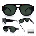 thumbnail image 2 of SA106 Thick Plastic Aviator Sunglasses with Cutout Bridge, 2 of 5
