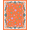 Orange, Pattern 2, variant on ODIKA 2x3 Machine Washable Non-Slip Area Rug, Alphabet Maze Design with Whimsical Letter Motifs and Accents High Traffic Rug, Pink, 688738
