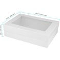 thumbnail image 2 of Paquete de 30 cajas para tartas con ventana, grandes cajas rectangulares blancas para galletas de panadería para golosinas, pasteles, postres, 2 of 4