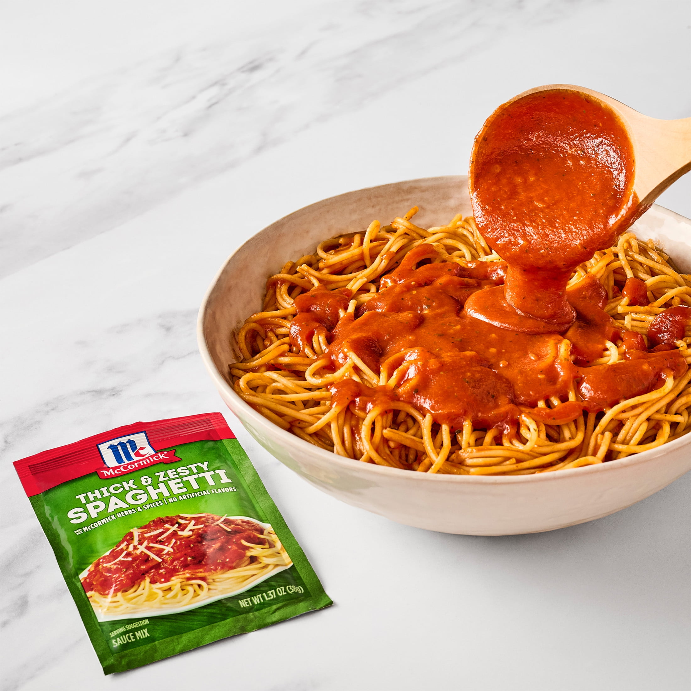 (12 pack) McCormick Thick And Zesty Spaghetti Sauce Seasoning Mix, 1.37 oz Packet