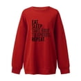 thumbnail image 2 of Eat Sleep Take Kids To Sports Repeat Sweatshirt for Women Funny Mommy Sweayshirt Color Red Size XL, 2 of 3