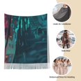 thumbnail image 6 of Cauagu Lost Golden Key Print Women Wrap Shawl tassels Scarves Retro Scarf 77.6"X28.3", 6 of 8