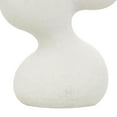 thumbnail image 5 of 7" x 18" White Polystone Curved Shaped Abstract Sculpture with Speckled Texturing, by DecMode, 5 of 9