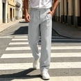 thumbnail image 4 of Men's Pleated Dress Pants Straight Leg Slacks Business Casual Trousers Old Money Style with Belt Loops Slant Pockets for Office Work, Gray, M, 4 of 8