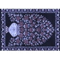 thumbnail image 1 of Ahgly Company Machine Washable Indoor Rectangle Persian Blue Traditional Area Rugs, 8' x 12', 1 of 4