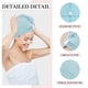 thumbnail image 3 of Paquete de 2 toallas de microfibra de secado rápido para el cabello, toalla absorbente para secar el cabello con turbante, 3 of 5