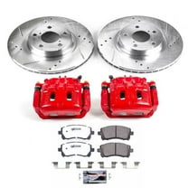 PowerStop Front Z26 Street Warrior Brake Pad and Rotor Kit with Red Powder Coated Calipers Fits: SUBARU Select Models KC1120-26