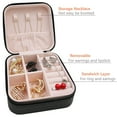 thumbnail image 6 of Mini Jewelry Travel Case, Small Travel Jewelry Organizer, Portable Jewelry Box, Portable Storage Organizer for Rings, Earrings, Necklaces, Gifts Trodance (Black), 6 of 6