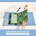 thumbnail image 5 of Palm Leaves 2 Pack Pencil Pouch for 3 Ring Binder Smooth Zipper Folders with Pockets Clear Window Pencil Case, 5 of 6