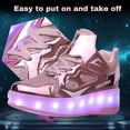 thumbnail image 3 of Yiomxhi Kids Roller Shoes, Boy Girl Sneakers with LED Light Wheels, Become Sport Sneaker for Birthday Christmas Children Gift, Adjustable Roller Skates Suitable for Outdoor School, 3 of 7