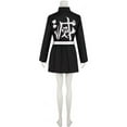 thumbnail image 5 of Black and White Striped Set Iguro Costume Anime Women Halloween Uniform Outfit, 5 of 7