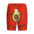 thumbnail image 5 of Gaeub Avocado Merry Christmas Printed Men's Short Pajama Pants, Lightweight Lounge & Sleep Bottoms Keep You Cool - Large, 5 of 9