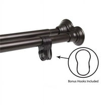 Utopia Alley  42 - 72 in. Rustproof Aluminum Double Tension Straight Shower Curtain Rod - Oil Rubbed Bronze