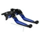 thumbnail image 1 of Palancas de freno y embrague largas y cortas para Yamaha YZF R1 2002-2003, palanca de freno ajustable de motocicleta de aleación de aluminio, cabeza negra, mango azul, 1 juego, 1 of 1