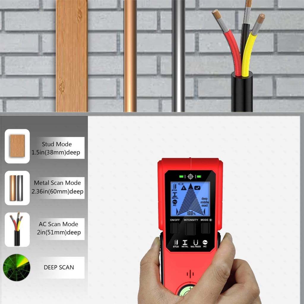 Multifunction Handheld Wall Detector With High Sensitivity Sensors for Metal Cable Wood Efficient Home Renovations Tasks