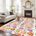 thumbnail image 2 of 5'x7' Area Rugs, Easter Eggs Indoor Outdoor Area Rug for Living Room Bedroom, Colorful Eggs Spring Flowers Leaves Garden Plants Washable Bathroom Rugs Kitchen Floor Carpet Mats Home Decor Aesthetic, 2 of 8