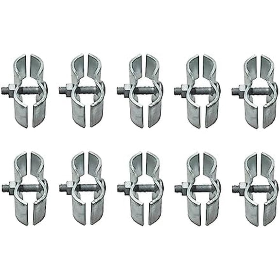 10 Set Chain Link Fence Panel Clamps 1-3/8" Dog Kennel Panel Clamp for Round Pipe Panel Frame$$Garden & Patio
