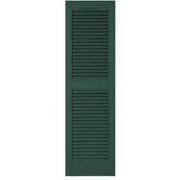 Builders Edge 010140052028 15 x 52 in. Green Vinyl Louvered Shutter Pair