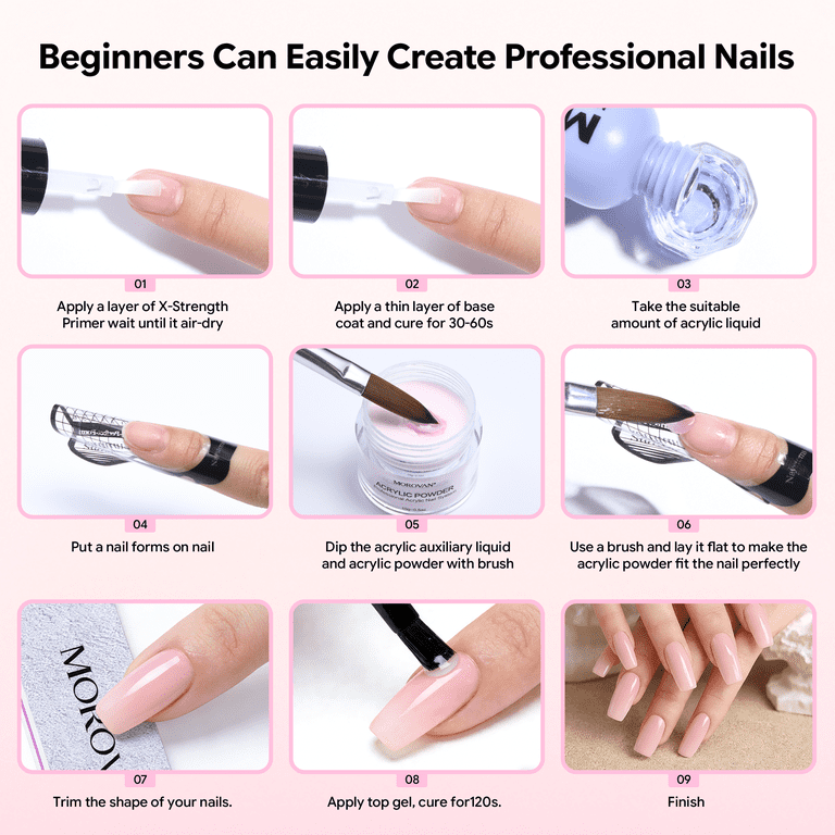 Morovan Acrylic Nail Kit with Powders, Liquid & Tools photo 2