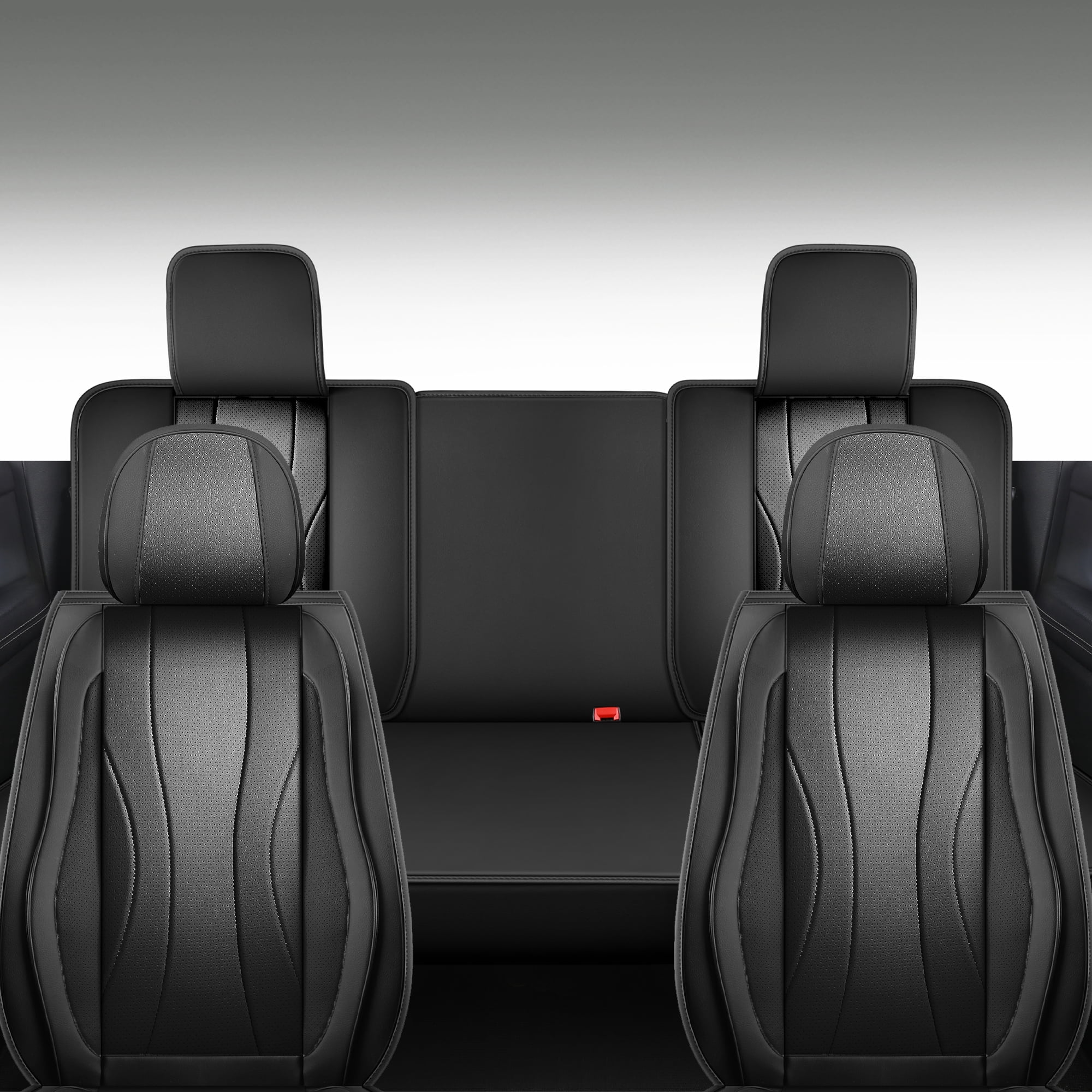 LINGVIDO F-150 Waterproof Faux Leather Automotive Seat Covers Fit for Ford 2009-2026 F150 F250 F350 F450 Super Duty Crew Cab XL XLT Lariat King Ranch Platinum