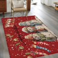 thumbnail image 2 of 3'x5' Area Rugs, Red Snowman Christmas Indoor Outdoor Area Rug for Living Room Bedroom, Xmas Stocking Winter Snowflake Washable Bathroom Rugs Kitchen Floor Carpet Mats Home Decor Aesthetic, 2 of 8