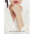 thumbnail image 3 of JKR Jade Bracelet for Women Plated Sterling Silver Jade Fortune Bangle Bracelet Fine Jewelry Birthday Gifts for Mom Grandma Wife, 3 of 8