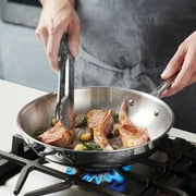 Tramontina Triverge 10 Piece Tri Ply Clad Stainless Steel Cookware Set, Induction Ready and Oven Safe