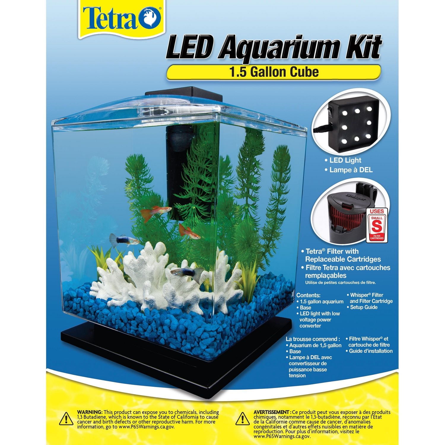 Tetra TetraAquarium Kit with LED Light, 1.5 Gallon (5.6L)