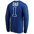 thumbnail image 3 of Men's Royal Chicago Cubs Father's Day #1 Dad Long Sleeve T-Shirt, 3 of 3
