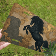 thumbnail image 5 of 1 Pcs 2D Flat License Plate Covers & Frames, Black Horse For Decorative Front, Waterproof For Decoration Aluminum License Plate Covers & Frames Cover For Men Women, 12" X 6", 5 of 6