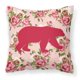 thumbnail image 1 of "Caroline's Treasures BB1005-RS-PK-PW1414 Oso Shabby Chic Almohada con rosas rosadas, 14" x 14 ", multicolor" Caroline's Treasures BB1005-RS-PK-PW1414, 1 of 1