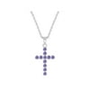 925 Sterling Silver Cross Necklace Jewelry Girls Kids Christening Pendant CZ 16"