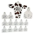 thumbnail image 3 of Vikakiooze Home Decor, 14Pcs Wooden 3D Cow Themed Baby Monthly Markers Birth Announcement (White), 3 of 6