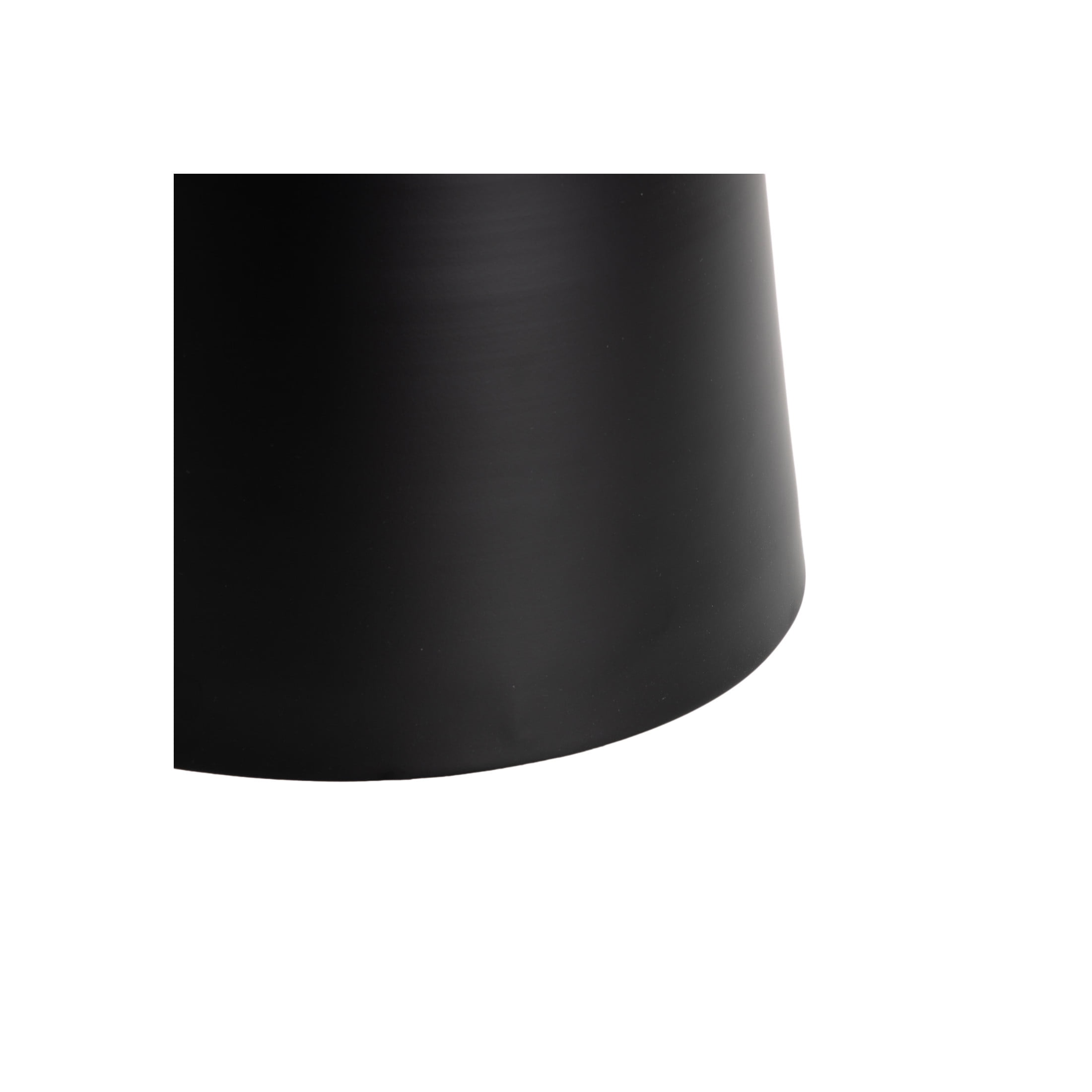 DecMode 15" x 19" Black Metal Accent Table with Bell Shaped Base, 1-Piece