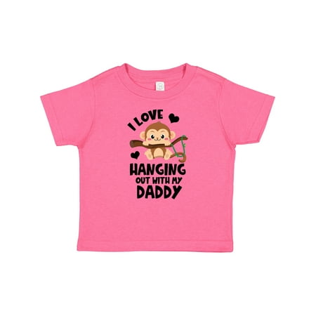 

Inktastic Monkey I Love Hanging out with My Daddy Boys or Girls Baby T-Shirt