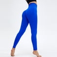 thumbnail image 1 of Pantalones de yoga de cintura alta con pliegues para mujer, estilo europeo y americano, sin costuras, con corte en T, color melocotón, 1 of 6