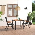 thumbnail image 5 of Bowery Hill PE Rattan/Aluminum Medium Durable Dining Set in Black/Brown, 5 of 12