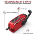 thumbnail image 3 of Emergency Solar Radio Hand Crank Weather Radio With Led Flashlight Phone Power Bank Charger, 3 of 5