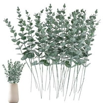 Pack of 30 Dried Eucalyptus Decoration, Eucalyptus Artificial Silk Flowers, Plant Eucalyptus Branches, Bouquet Garland, Decorative Branch, for Table Arrangement, Party, Wedding