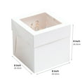 thumbnail image 3 of Transparent Cake Box with Lid Birthday Cake Packaging Clear Dessert Display & Bakery Box Sturdy Pastry Carrier for Parties & Gifting White L (10x10x10 Inch), 3 of 3
