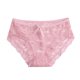 thumbnail image 1 of Braguitas sexy de encaje para mujer con malla hueca y lazo, cintura baja, mezcla de poliéster, nailon y spandex, talla única para 40-60 kg, ideal para un estilo sexy y de discoteca, 1 of 3