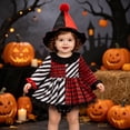 thumbnail image 5 of OJSFQUFP Halloween Outfit Infant Baby Girl Halloween Clown Cos Long Sleeve Romper Dress with Hat Toddler Trick Or Treat Outfit 0-18M, 5 of 6
