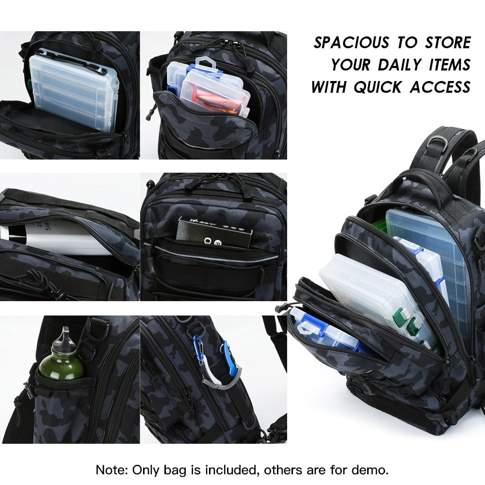 Ametoys Fishing Tackle Backpack Storage Bag Shoulder Backpack