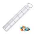 thumbnail image 4 of Pill Box   Holder  Mini Portable Pill Box Case Waterproof Medicine Bottle  Holder With Key Chain6 Cases, 4 of 8