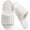 White, variant on CHICVOMEY Fuzzy Slippers for Women Open Toe Memory Foam House Slipper Indoor Bedroom Slides Cozy Warm Non-slip Sole