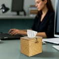 thumbnail image 1 of Handwoven Japanese Style Paper Towel Holder Home Tissue Natural Fiber Storage, 1 of 4