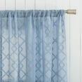 thumbnail image 4 of No. 918 Tina Geometric Clipped Semi-Sheer Rod Pocket Kitchen Curtains, 54"x36", 4 of 8